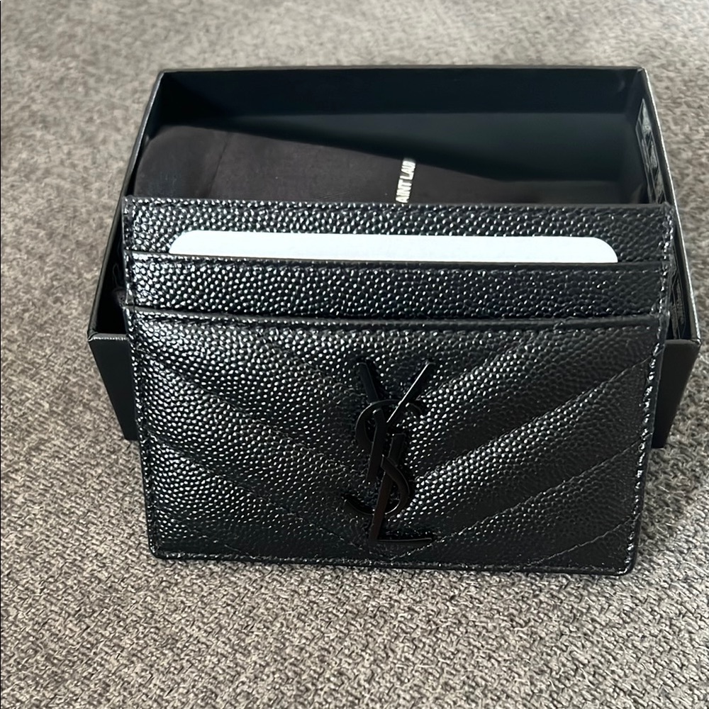 Yves Saint Laurent Black card holder
